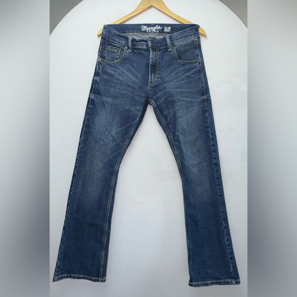Wrangler Retro Dark Blue Straight Jeans